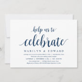 私たちのモダンな結婚後の挙式をお祝いしてください 招待状 (正面)