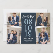 私たちのモーメント編集可能な色は日付カードを保存 セーブザデート (正面)