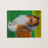 私たちのラフなコリー私たちの家族のペット ジグソーパズル (横)