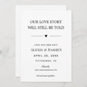 私たちのラブストーリーは今でも日付の変更を語られる 招待状 (正面/裏面)