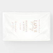 私たちのラブストーリーへようこそ!エレガントでモダンな 横断幕 (横)