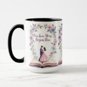 私たちのラブストーリーフローラ結婚マグ マグカップ (左)