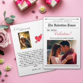 私たちのラブストーリー新聞キューピッドポスト赤いハート 招待状