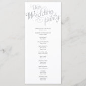 私たちのラブストーリー結婚式 プログラム (裏面)