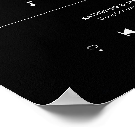 私たちのラブソングカスタムソングミュージックプレーヤースタイル ポスター (角)