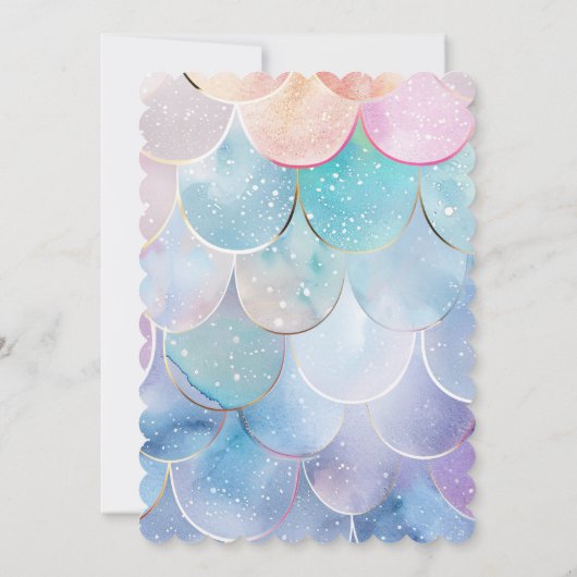 私たちのリットマーメイドガールズ1st誕生日パーティー 招待状 (裏面)