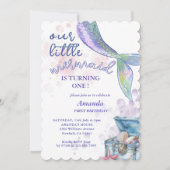 私たちのリットマーメイドガールズ1st誕生日パーティー 招待状 (正面)