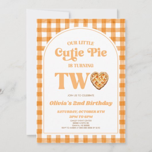 私たちのリトルかわいこちゃんパイレトロ2nd誕生日パーティー 招待状 (正面)