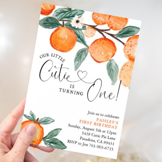 私たちのリトルかわいこちゃんファースト誕生日 招待状