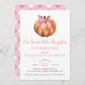 私たちのリトルカボキンガールファースト誕生日招待状 招待状 (正面/裏面)