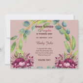 私たちのリトルカボキンパープル1st誕生日秋リース サンキューカード (正面)