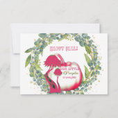 私たちのリトルカボキンピンク1stバースデーグリーンリース サンキューカード (裏面)