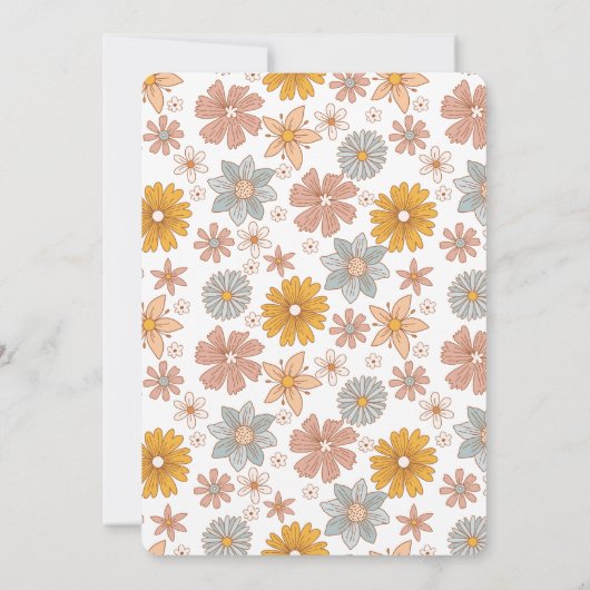 私たちのリトルカボキンブルーデイジー1st誕生日 招待状 (裏面)