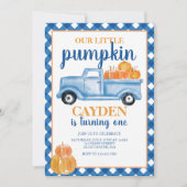 私たちのリトルカボキンブルートラック秋誕生日 招待状 (正面)