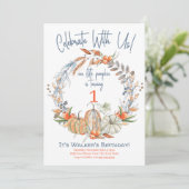 私たちのリトルカボキンブルーファースト誕生日招待状 招待状 (スタンド正面)