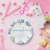 私たちのリトルカボキンブルーホワイト秋誕生日パーティー ペーパープレート (パーティー)