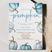 私たちのリトルカボキンブルーホワイト秋誕生日パーティー 招待状