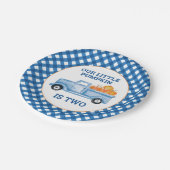 私たちのリトルカボチャは2ブルートラック2nd誕生日である ペーパープレート (アングル)