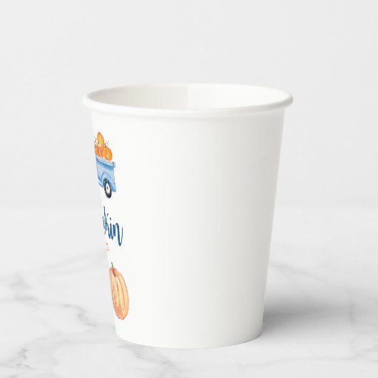 私たちのリトルカボチャは2ブルートラック2nd誕生日である 紙コップ (左)