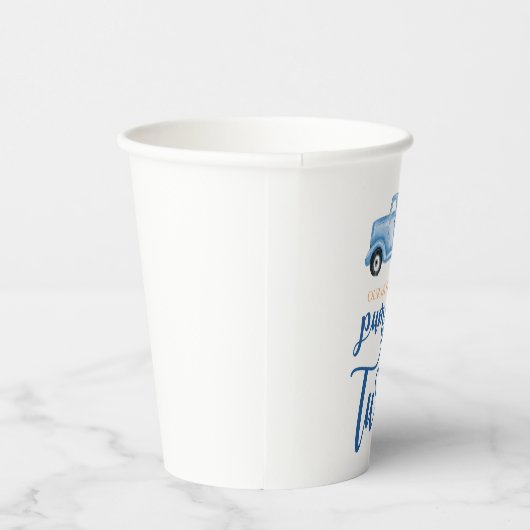 私たちのリトルカボチャは2ブルートラック2nd誕生日である 紙コップ (右)