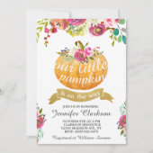 私たちのリトルカボチャエレガントフローラ招待状 招待状 (正面)