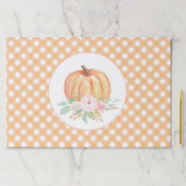 私たちのリトルカボチャフローラの最初の誕生日ランチョンマット ペーパーパッド (インサイチュ)
