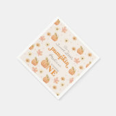 私たちのリトルカボチャ秋オレンジガールファースト誕生日 スタンダードカクテルナプキン (角)