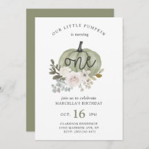 私たちのリトルカボチャ秋フローラ招待状