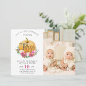 私たちのリトルカボチャ秋フローラ第3ツインズ誕生日 招待状 (スタンド正面)