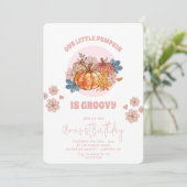 私たちのリトルカボチャ秋フローラ1st誕生日 招待状 (スタンド正面)