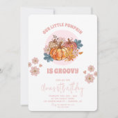 私たちのリトルカボチャ秋フローラ1st誕生日 招待状 (正面)