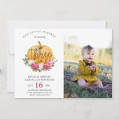 私たちのリトルカボチャ秋フローラ3rd誕生日 招待状 (正面)