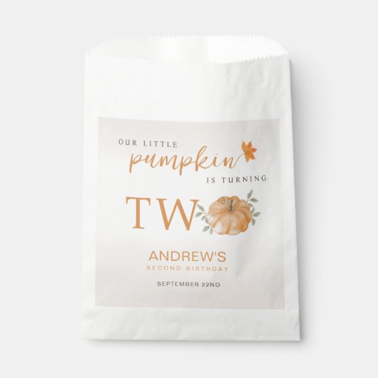 私たちのリトルカボチャ秋秋2nd誕生日 フェイバーバッグ (正面)