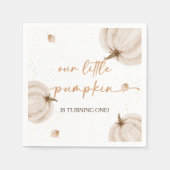 私たちのリトルカボチャ誕生日 スタンダードカクテルナプキン (正面)