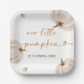 私たちのリトルカボチャ誕生日 ペーパープレート (正面)