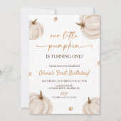 私たちのリトルカボチャ誕生日 招待状 (正面)