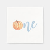 私たちのリトルカボチャ1パステルブルーの最初の誕生日 スタンダードカクテルナプキン (正面)