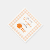 私たちのリトルカボチャ1stオレンジ秋ファースト誕生日 スタンダードカクテルナプキン (角)