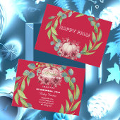 私たちのリトルカボチャ1st誕生日グリーンリースピンク サンキューカード