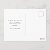 私たちのリトルカボチャ1st誕生日パーティの招待状 ポストカード (裏面)