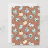 私たちのリトルカボチャ1st誕生日パーティの招待状 招待状 (裏面)