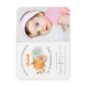 私たちのリトルカボチャ1st誕生日フローラ秋写真 マグネット (縦)