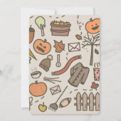 私たちのリトルカボチャ1st誕生日招待状秋 招待状 (裏面)