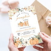 私たちのリトルカボチャ1st誕生日秋 招待状