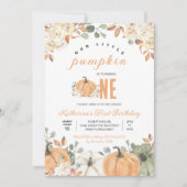 私たちのリトルカボチャ1st誕生日秋 招待状 (正面)