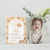 私たちのリトルカボチャ2ndバースデーオレンジ秋 招待状 (スタンド正面)