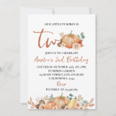 私たちのリトルカボチャ2nd誕生日招待状 招待状 (正面)
