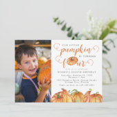 私たちのリトルカボチャ4th誕生日パーティの招待状 招待状 (スタンド正面)