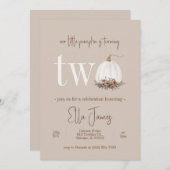 私たちのリトルカボプキンセカンド誕生日招待状 招待状 (正面/裏面)