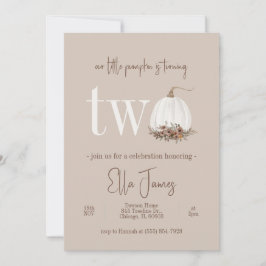 私たちのリトルカボプキンセカンド誕生日招待状 招待状